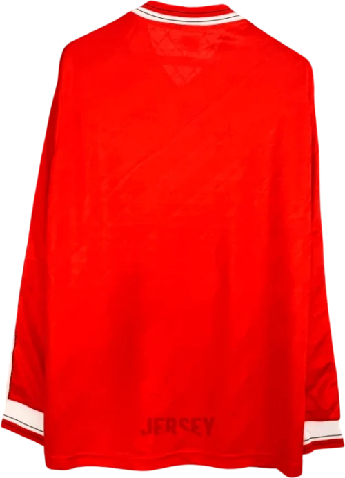 Camiseta manchester united 1986 88 reverso