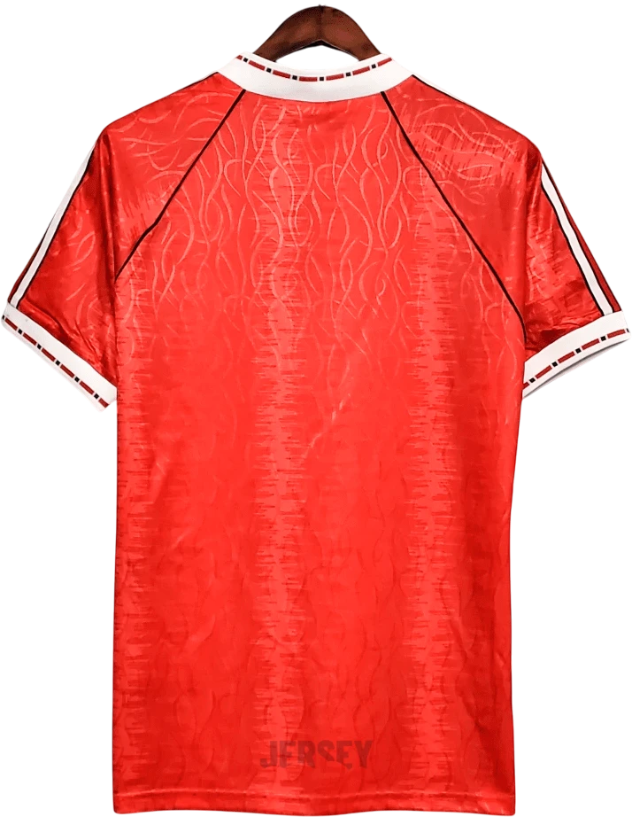 Camiseta manchester united 1990 92 reverso