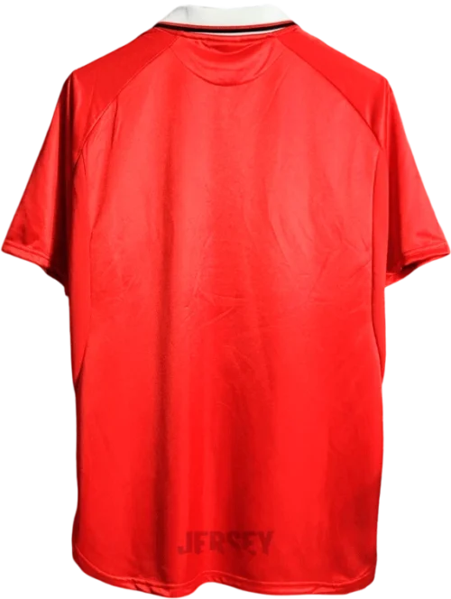 Camiseta manchester united 1999 00 reverso