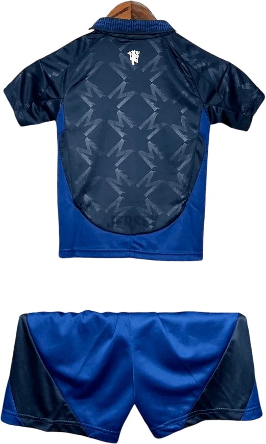 camiseta manchester united 2024 25 visitante versión infantil reverso