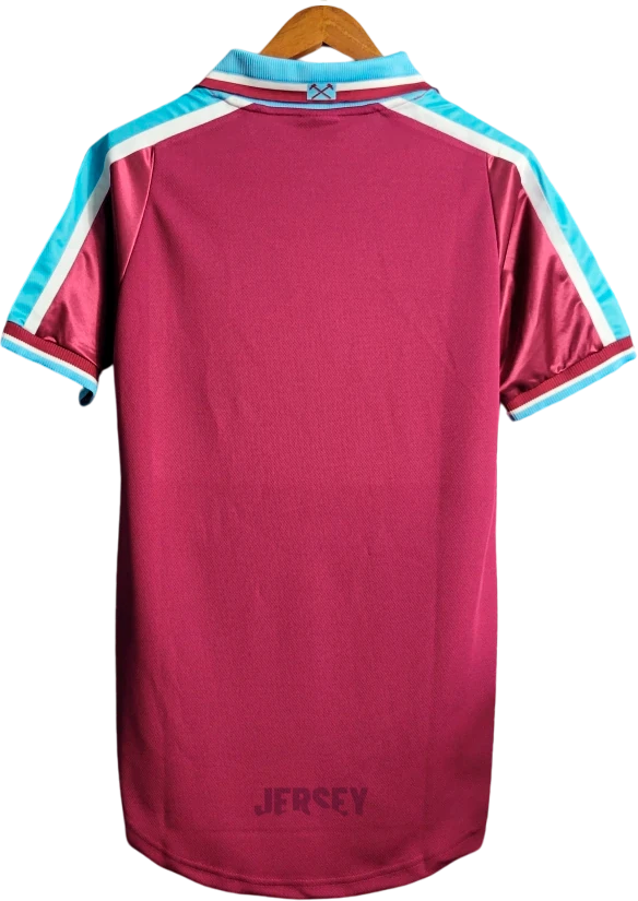 Camiseta West Ham 1999 01 reverso