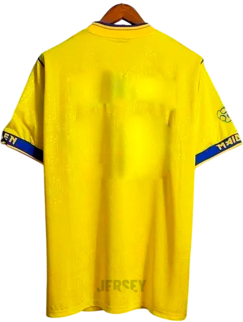 Camiseta West Ham 2008 amarilla reverso