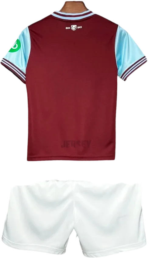 Camiseta West Ham 2024 25 versión infantil reverso