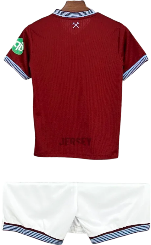 Camiseta West Ham 2025 26 versión infantil reverso