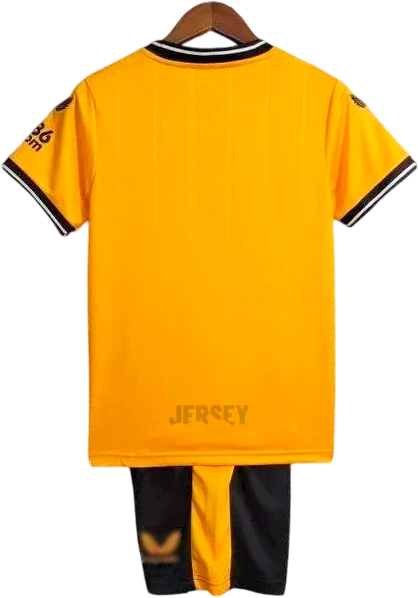 Camiseta Wolves 2023 24 versión infantil reverso