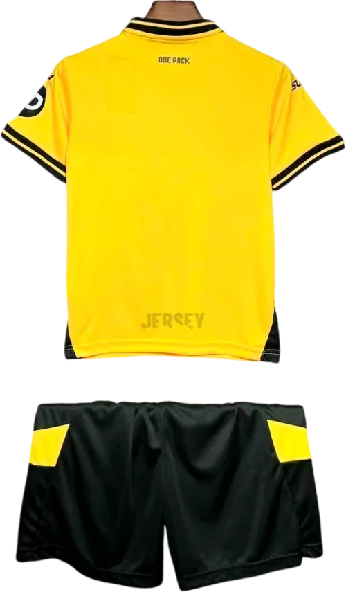 Camiseta Wolves 2024 25 versión infantil reverso