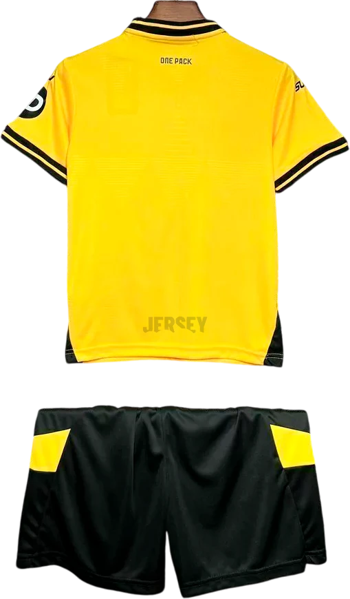 Camiseta Wolves 2024 25 versión infantil reverso