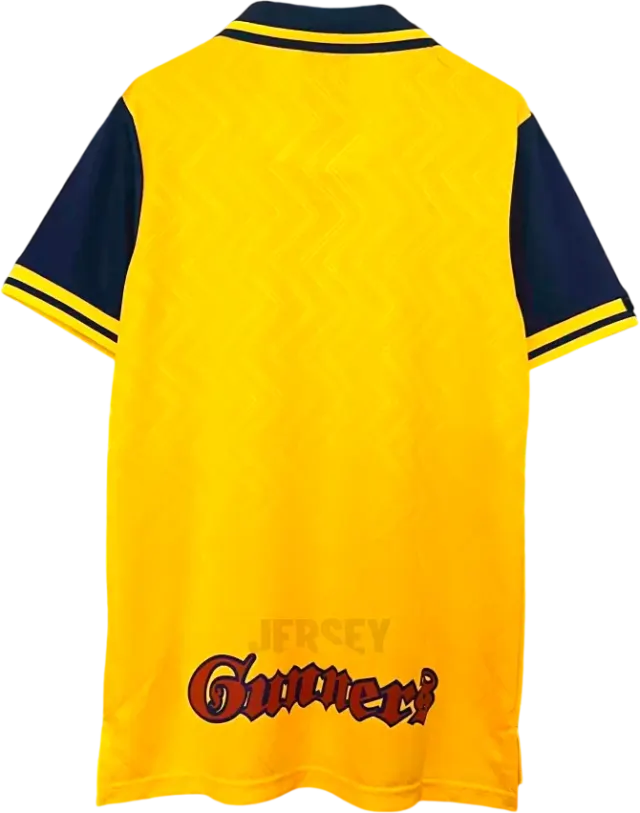 camiseta arsenal 1996 97 visitante reverso
