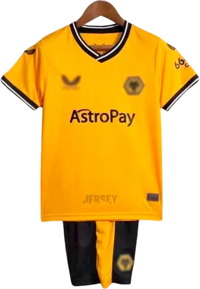 Camiseta Wolves 2023-24 Versión Infantil Local