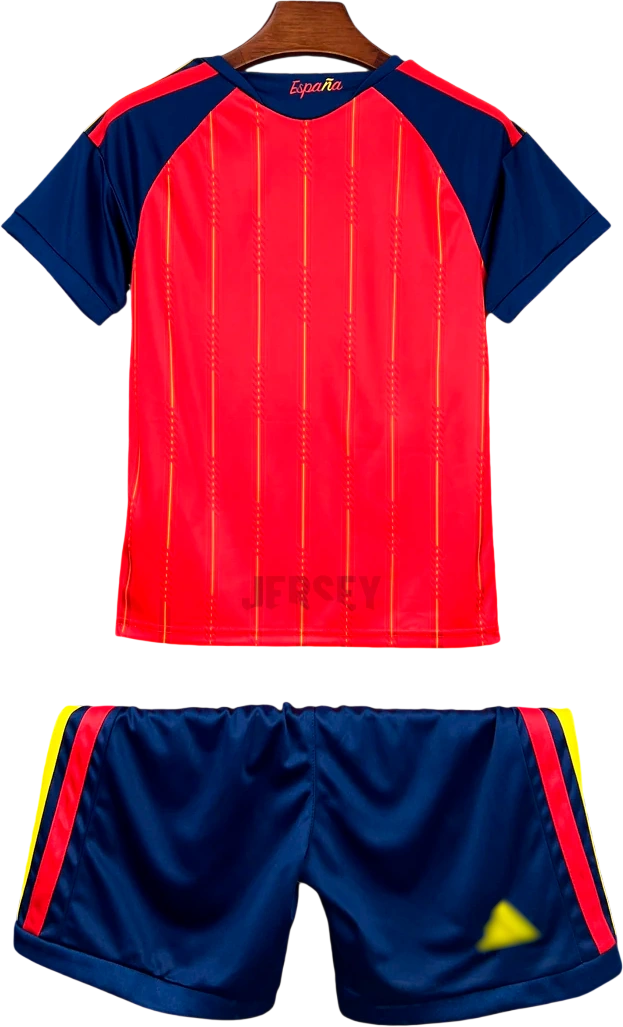 camiseta España 2026 versión infantil local reverso