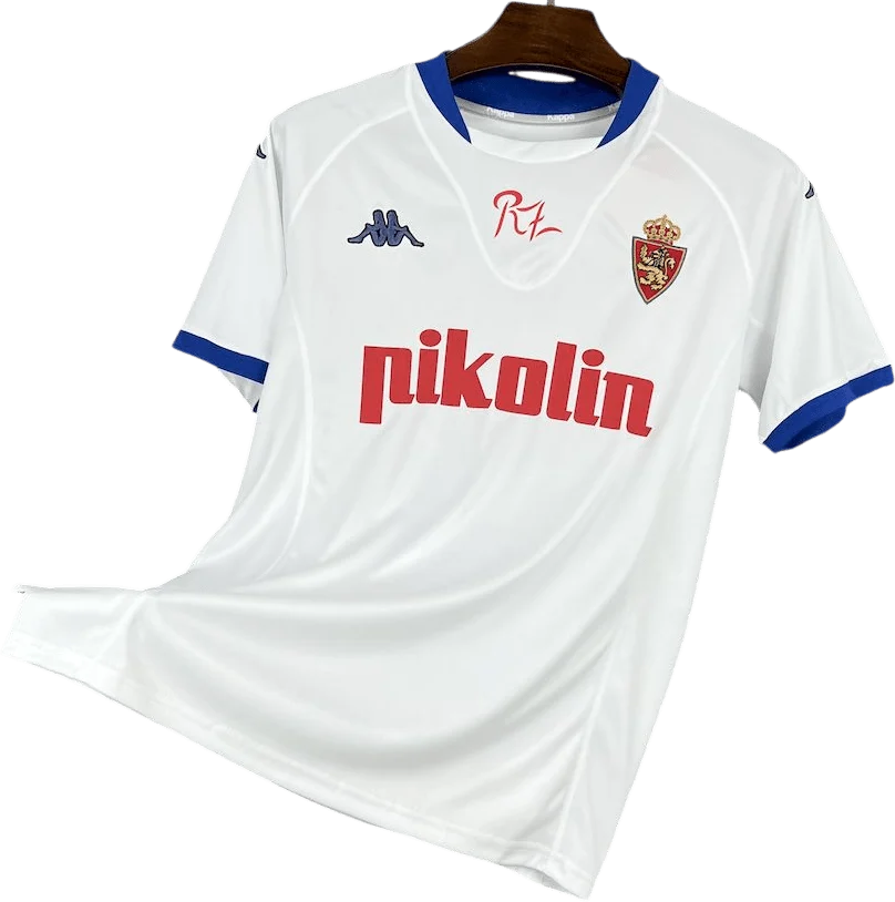 camiseta retro real zaragoza 2001-02 local