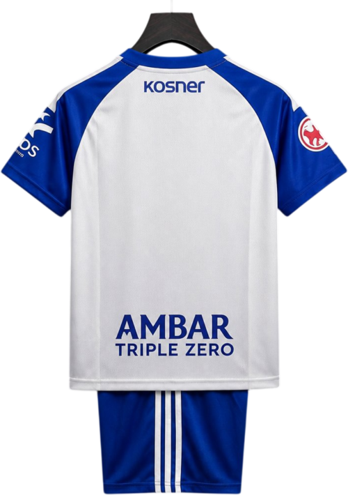 camiseta retro real zaragoza 2026-27 local versión infantil reverso