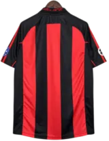 Camiseta AC Milan 2000-01 Local — Espalda