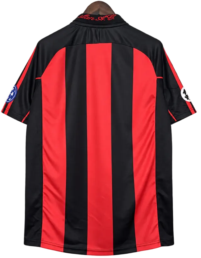Camiseta AC Milan 2000-01 Local — Espalda