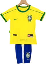 Camiseta Brasil 1998 Versión Infantil Local — Frente
