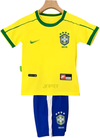 Camiseta Brasil 1998 Versión Infantil Local