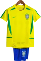 Camiseta Brasil 2002 Versión Infantil Local — Frente