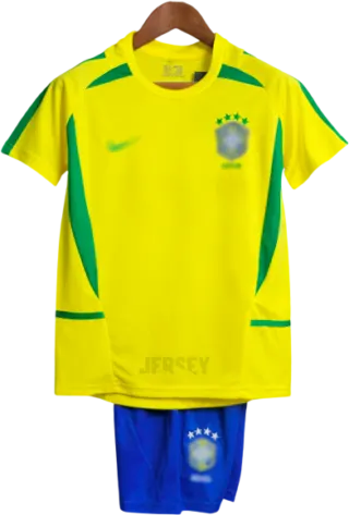 Camiseta Brasil 2002 Versión Infantil Local
