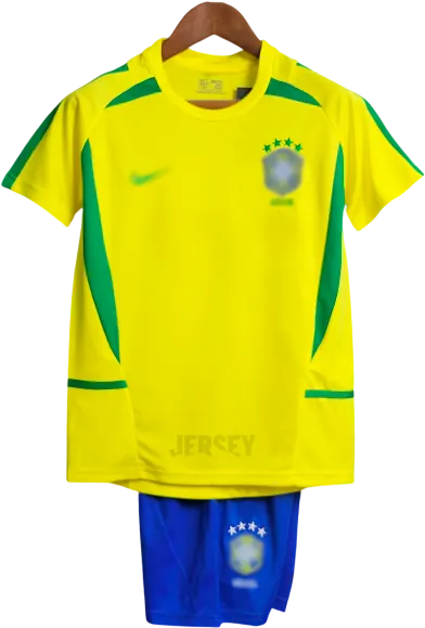 Camiseta Brasil 2002 Versión Infantil Local