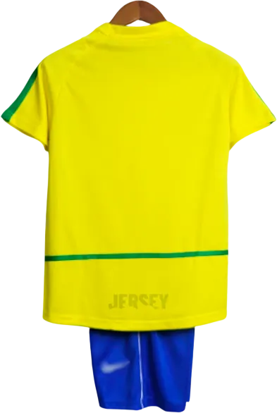 Camiseta Brasil 2002 Versión Infantil Local — Espalda