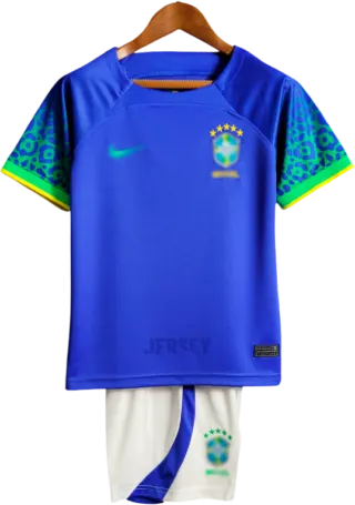 Camiseta Brasil 2022 Versión Infantil Visitante