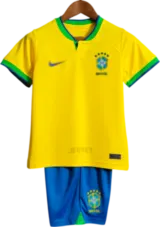 Camiseta Brasil 2022 Versión Infantil Local — Frente