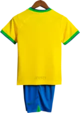 Camiseta Brasil 2022 Versión Infantil Local — Espalda