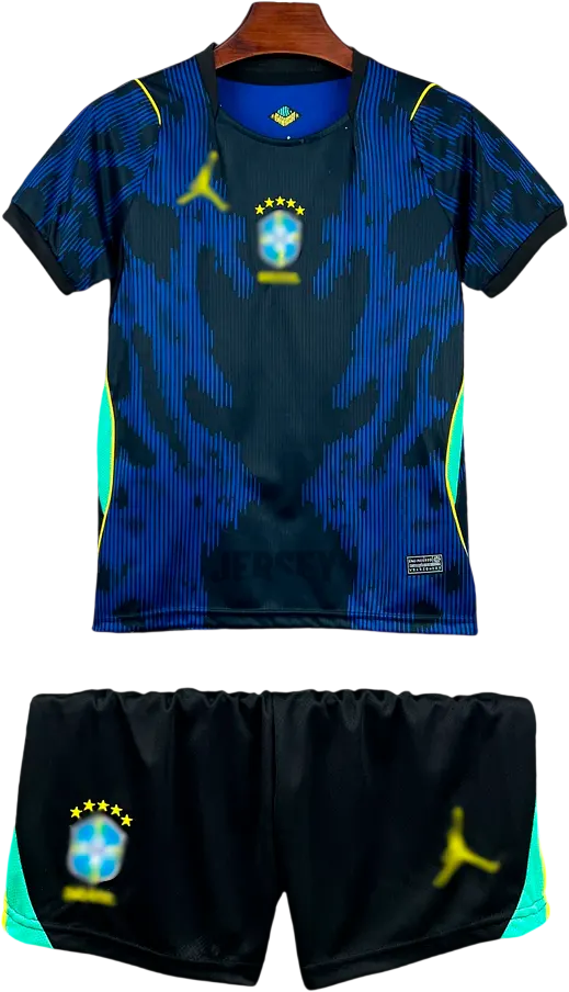 Camiseta Brasil 2026 Versión Infantil Visitante