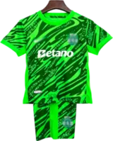 Camiseta Sporting CP 2025-2026 Versión Infantil Visitante Portero — Frente