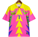 Camiseta Mexico 1998 Local Portero — Campos 1 - Rosa y amarillo — Frente