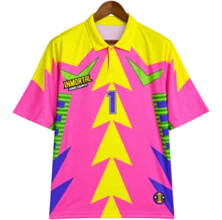 Camiseta Mexico 1998 Local Portero — Campos 1 - Rosa y amarillo