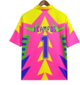 Camiseta Mexico 1998 Local Portero — Campos 1 - Rosa y amarillo — Espalda