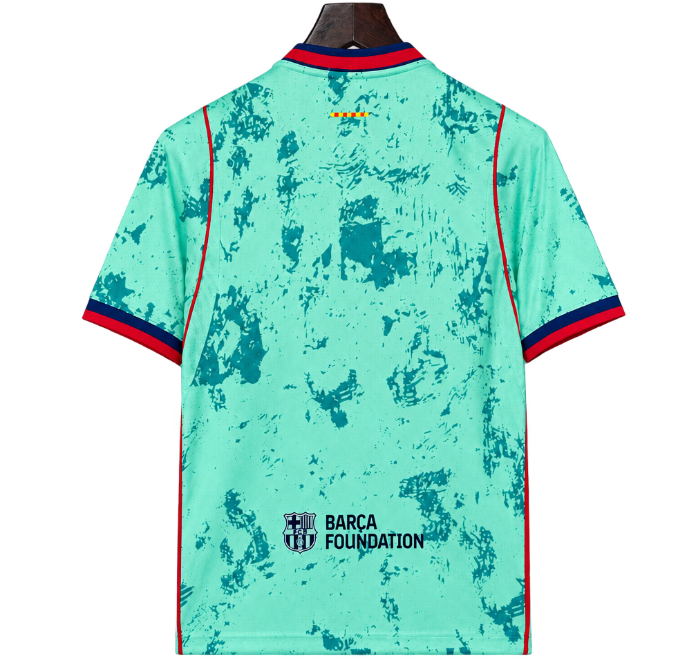 Camiseta Barcelona 2026-27 Edición Especial — Verde Estampada — Espalda