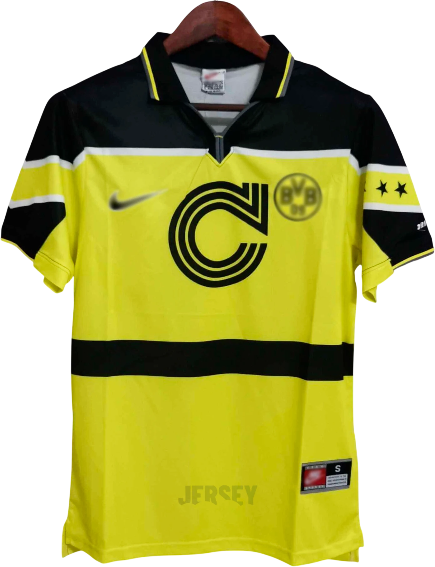 Camiseta Borussia Dortmund 1995-1996 Visitante Variante Amarilla