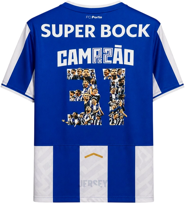 Camiseta Porto 2025-2026 Local Campeones — Espalda