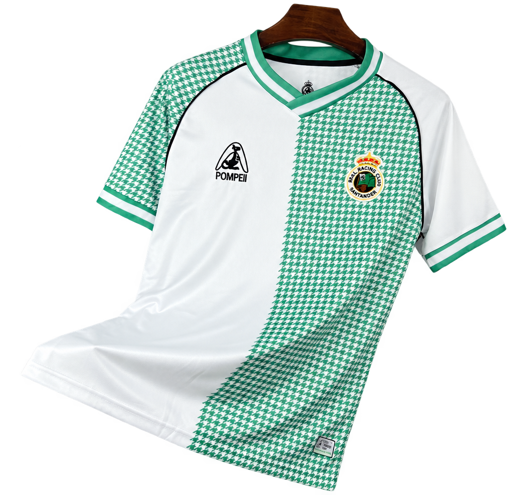 Camiseta Racing Santander 2025-26 Edición Especial — 113 Aniversario Blanca y Verde — Frente