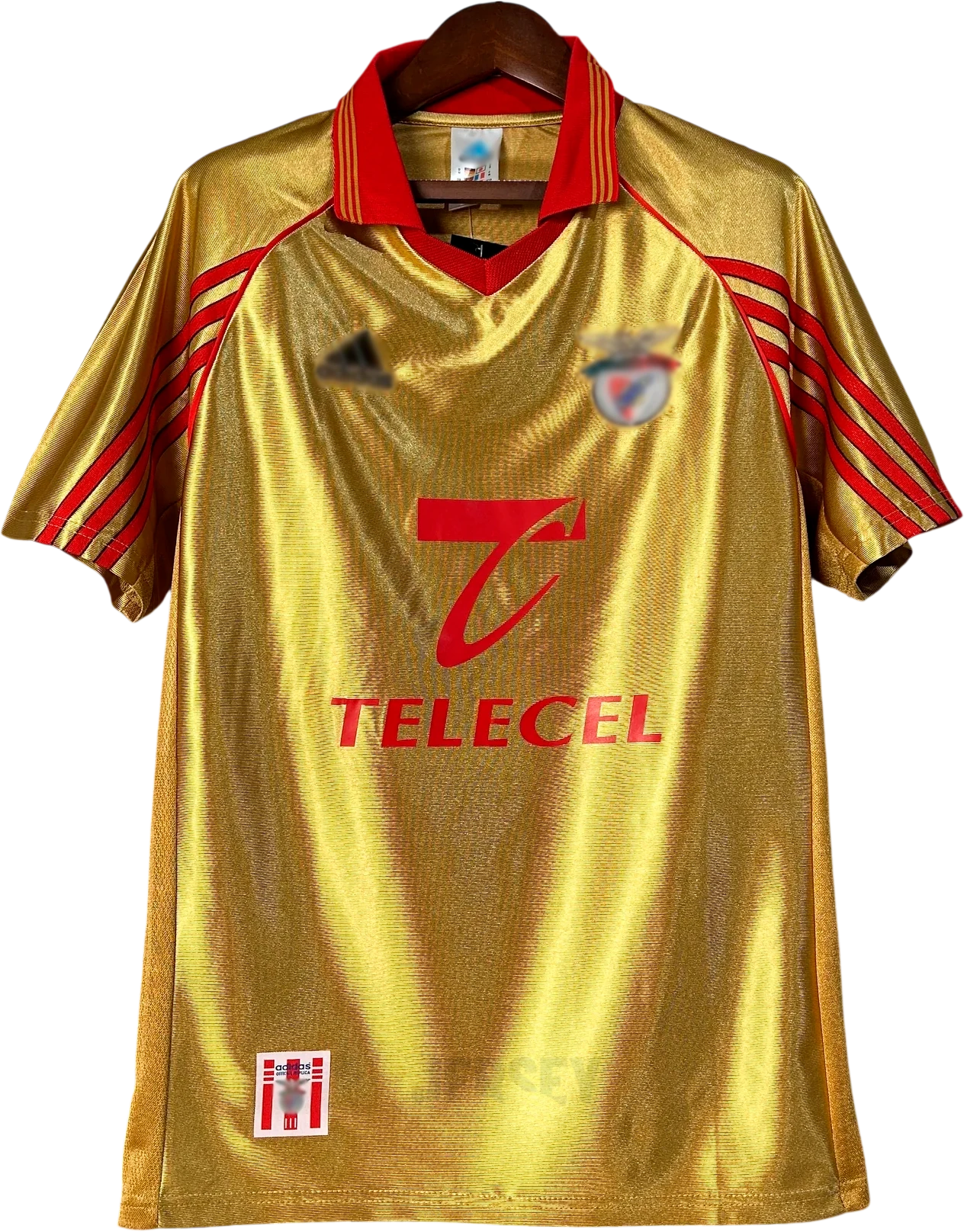 Camiseta Benfica 1998-1999 Visitante Variante Dorada