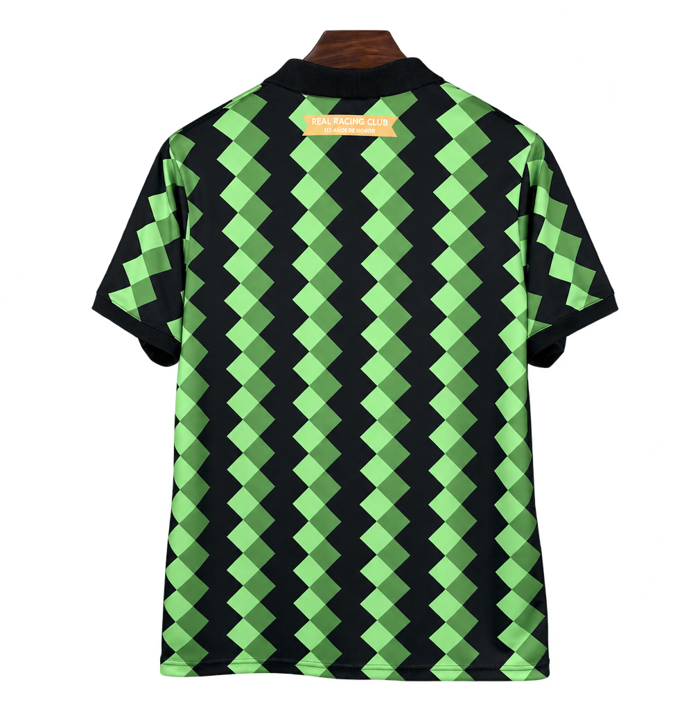 Camiseta Racing Santander 2024-25 Edición Especial — 112 Aniversario Verde y Negra — Espalda
