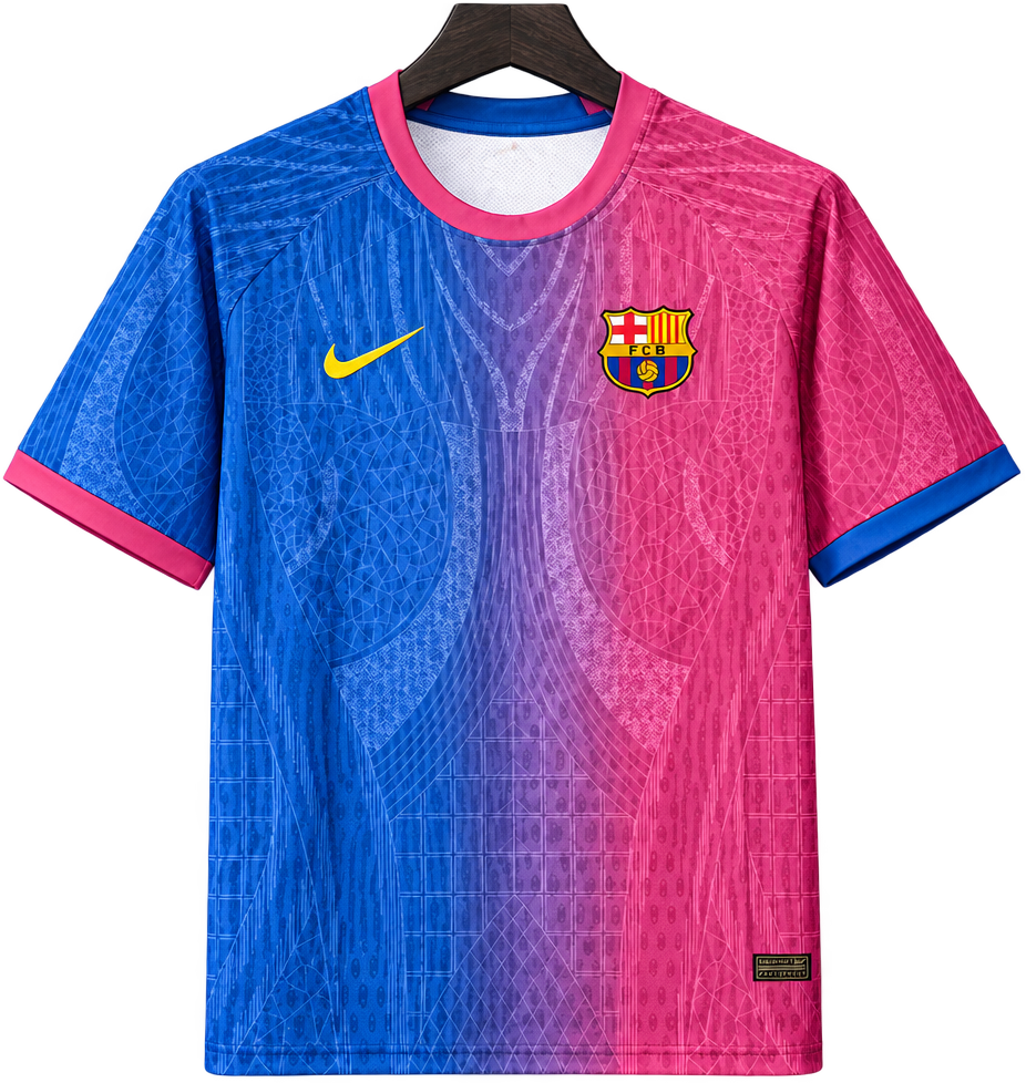 Camiseta Barcelona 2026-27 Edición Especial — Mosaico Azul y Rosa