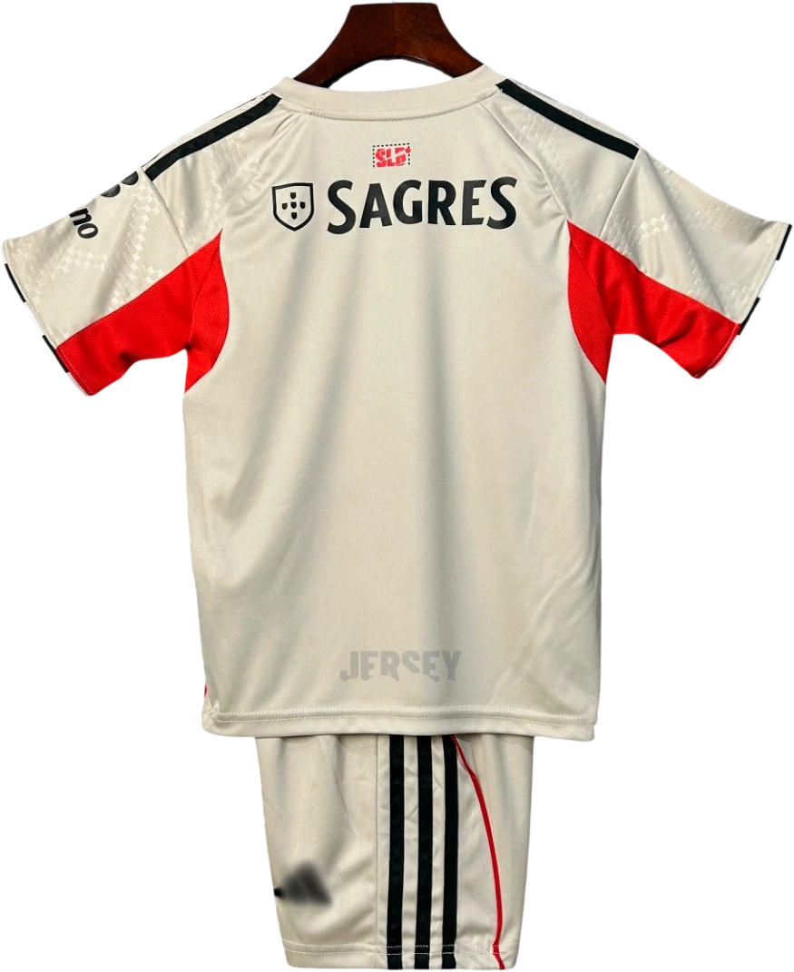 Camiseta Benfica 2025-2026 Versión Infantil Visitante — Espalda