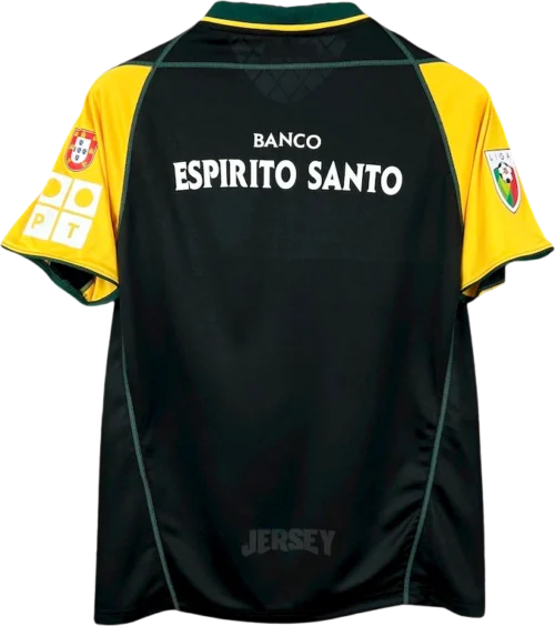 Camiseta Sporting CP 2002-2003 Visitante Variante Negra — Espalda