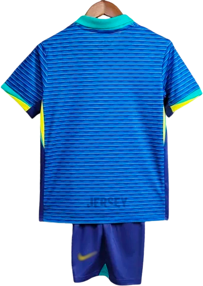 Camiseta Brasil 2024 Versión Infantil Visitante — Espalda