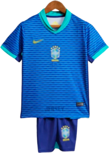 Camiseta Brasil 2024 Versión Infantil Visitante