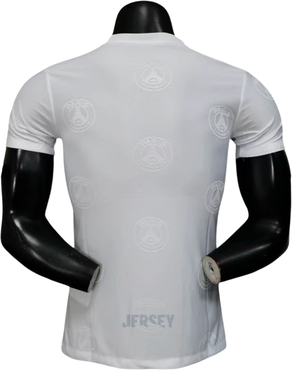 Camiseta PSG 2025-2026 Edición Especial Blanca en Relieve — Espalda