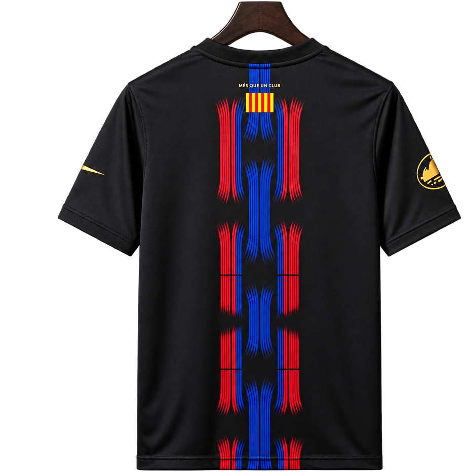 Camiseta Barcelona 2026-27 Edición Especial — Ed Sheeran Spotify Negra — Espalda